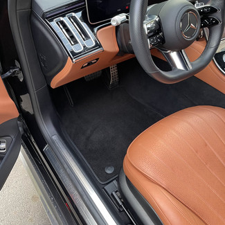 Ворсовые коврики на Mercedes S (W223, V223) 2020 - 2025 в Челябинске